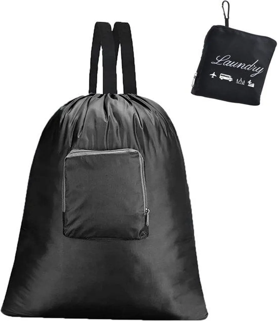 Trousse de toilette XL extensible 53x61cm noire avec rangement flexible
