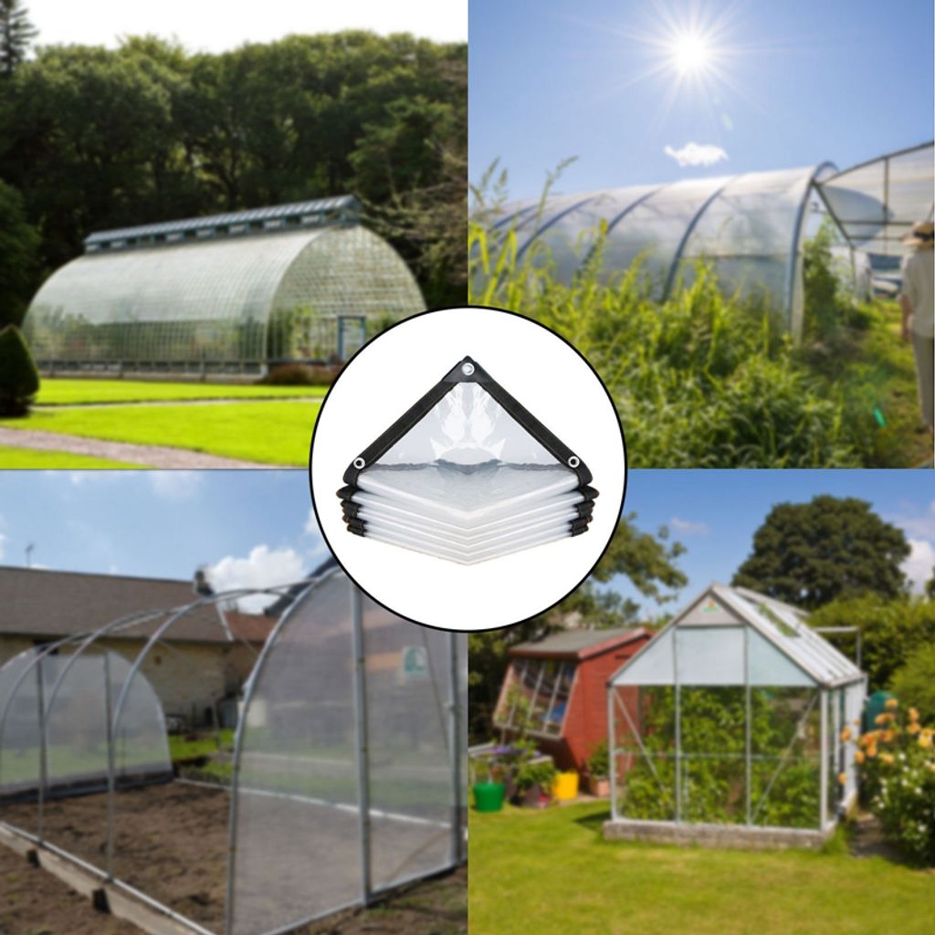 Klappbare Regenschutzfolie für Gartenschutz transparente Außenplane