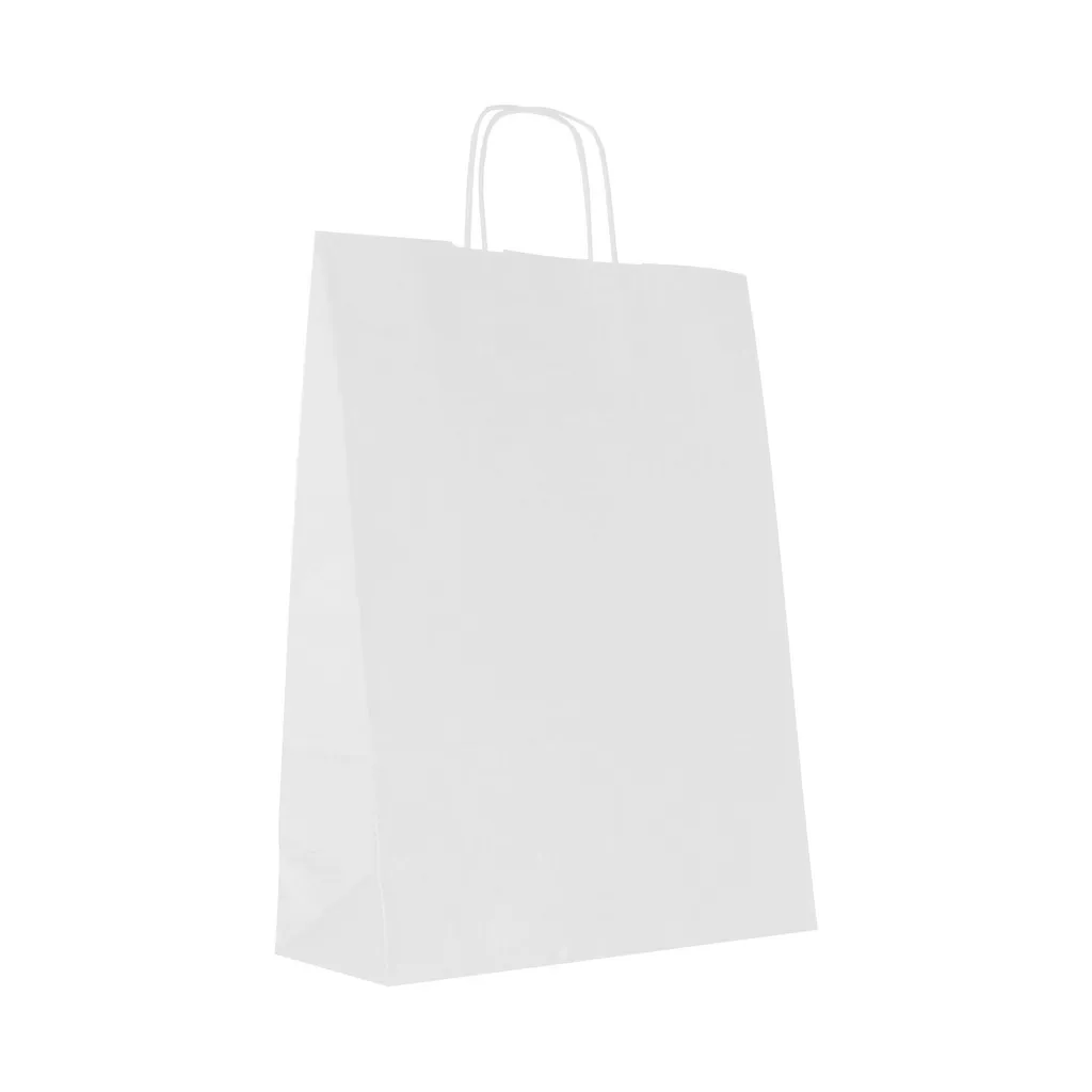Sacchetto di carta 32 x 12 x 41 cm, 200 pezzi bianco AWIH