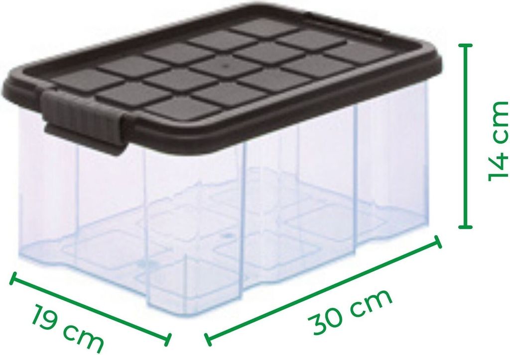Novaliv 6 tlg Sparset Aufbewahrungsbox mit Deckel Anthrazit Produktbild 