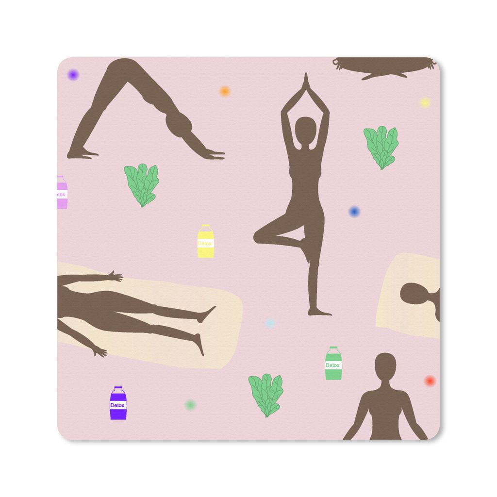 MuchoWow Mauspad Mousepad Yoga - Zen - Verhaltensmuster 30x30 cm - Mousepads - Maus Mat - Pad - Mausunterlage - Gaming