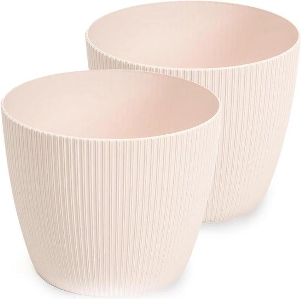 Jardinière Décorative de 26 cm : Pack de 2 Grands Pots pour Herbes et Fleurs