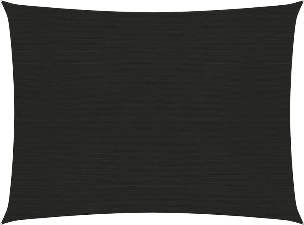 The Living Store Tenda da sole 160 g/m² Nero 5x6 m HDPE