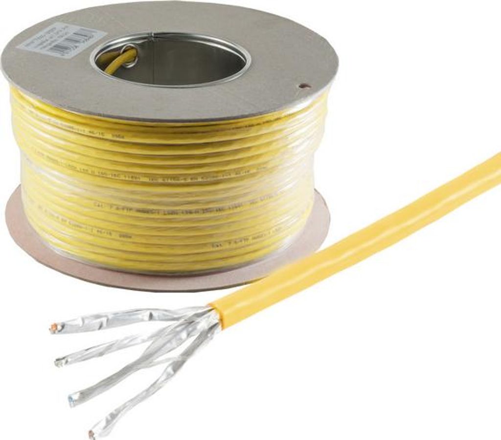 S/CONN 75500-A+-100SSP, 100 m, Cat7a+, S/FTP (S-STP), Gelb Produktbild 