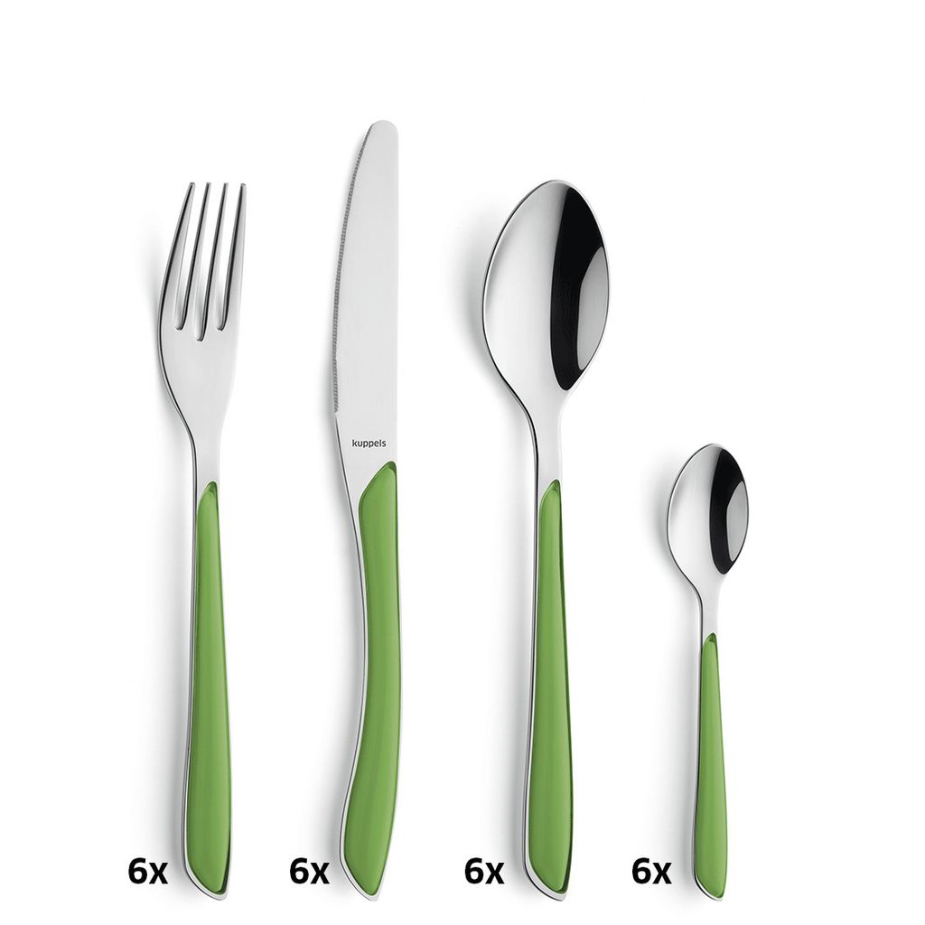 Edelstahl Besteckset PRISMA mit ergonomischen Griffen, Produktbild 