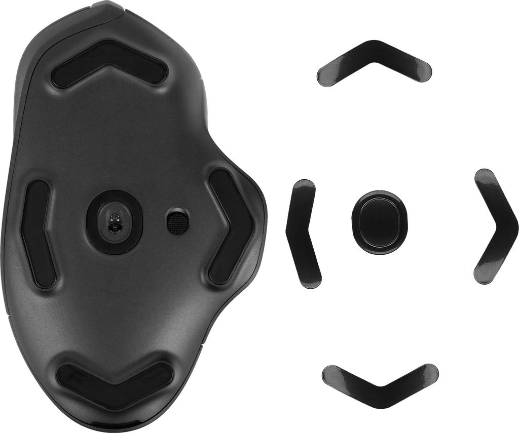 kwmobile Mouse Feet Sticker kompatibel mit Logitech G604 LIGHTSPEED Ersatz Glider - Mausfüße passgenau - Maus Glides in Schwarz