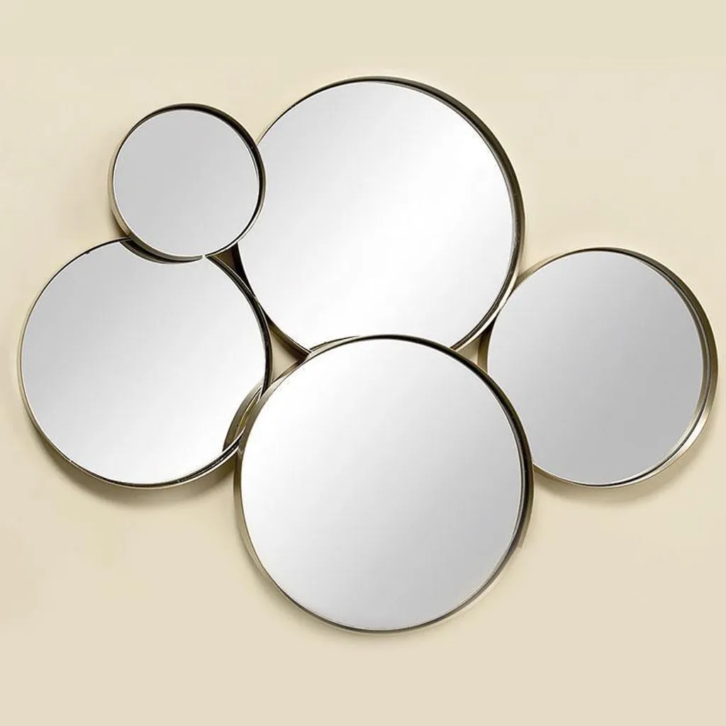 Miroir mural design 5 cercles entrelacés 58 cm pour salon et chambre - 2