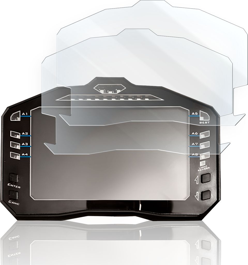 Displayschutz-Folie für Motorrad Tacho-Schutzfolie Germany, Kratschutz geeignet für Starlane DaVinci-II S 1x Matt / 1x Klar