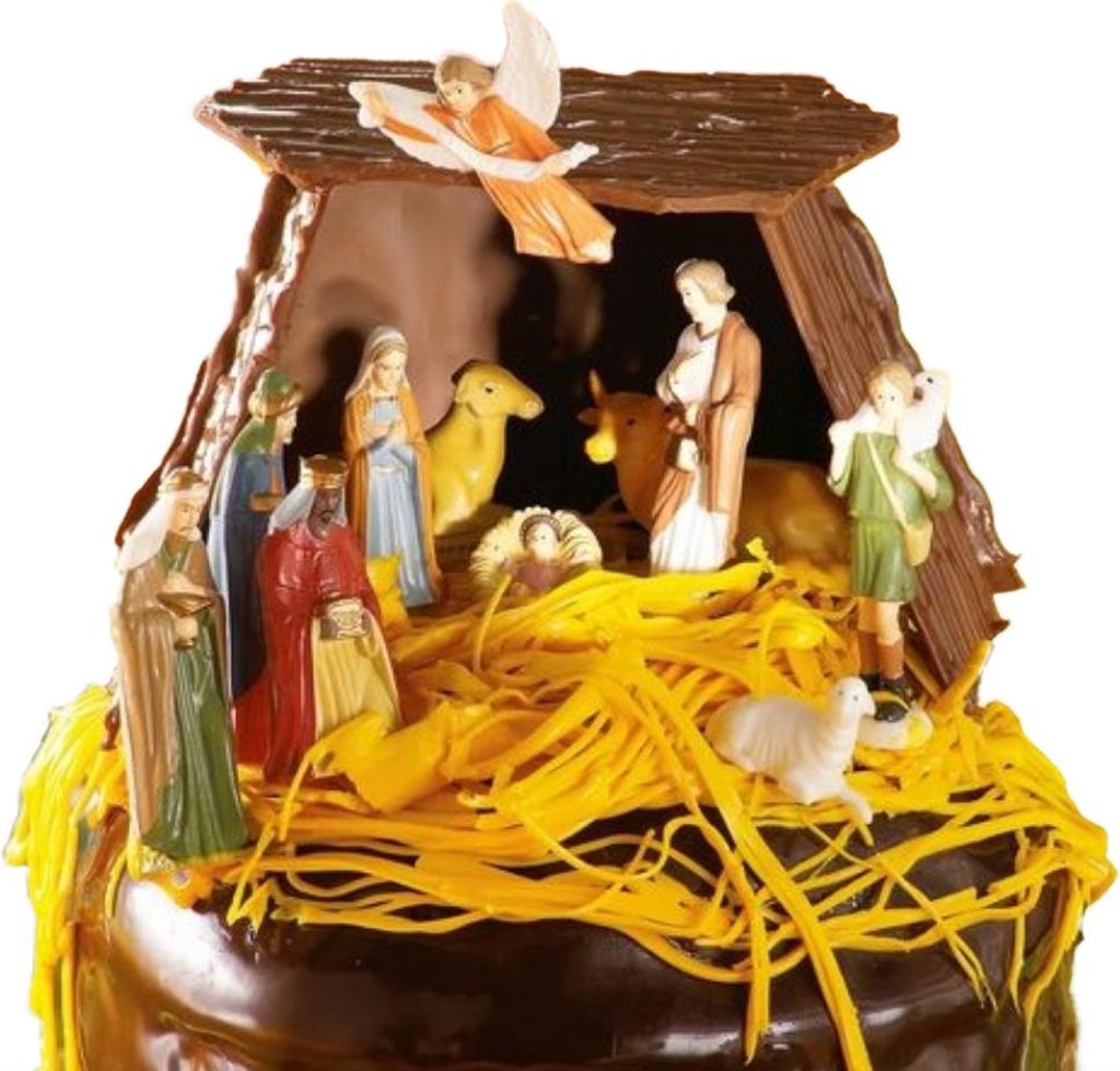 Figuren Heilige Familie für die Weihnachtskrippe, 11-teilig