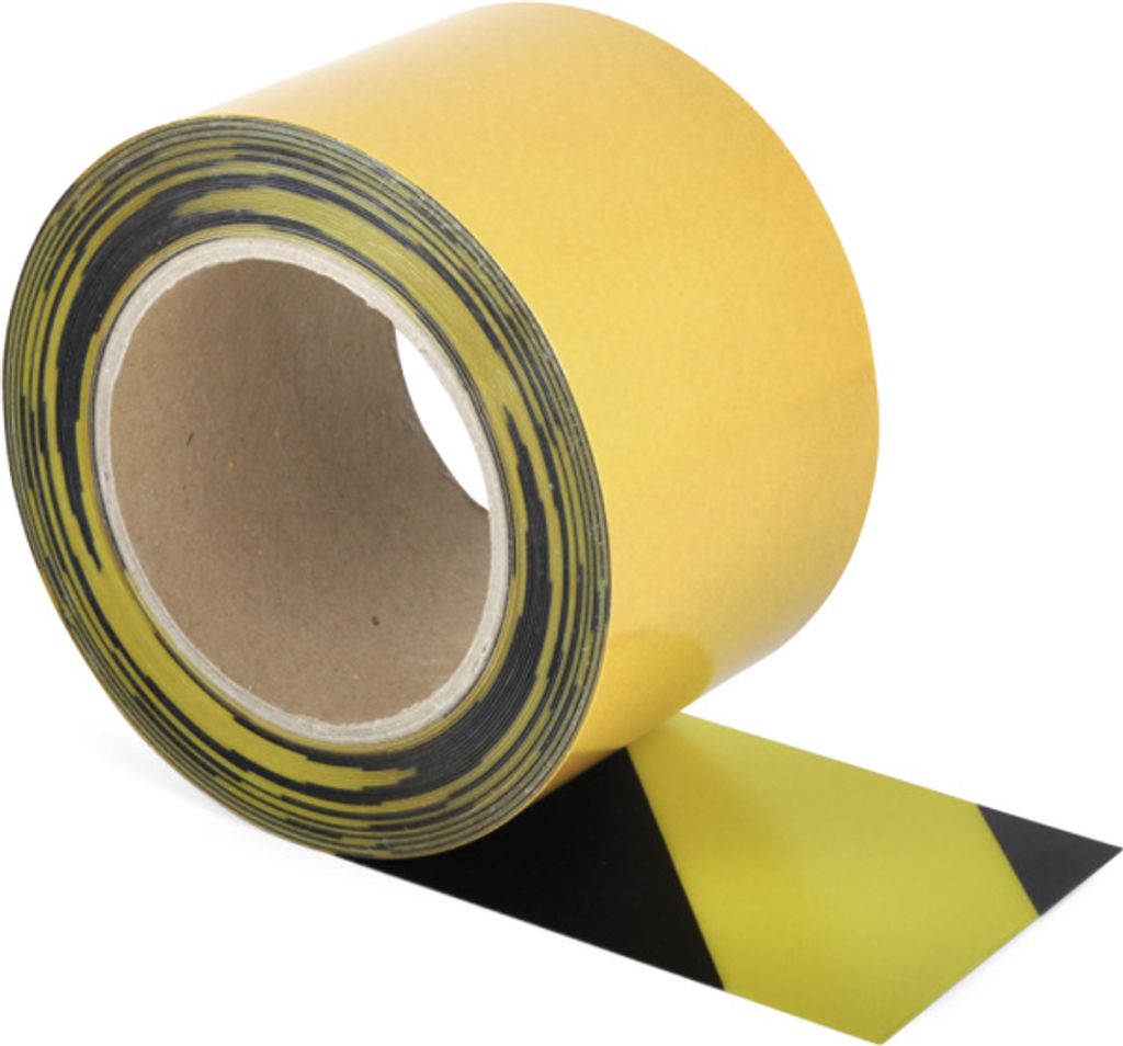 Universelles Bodenmarkierungsband WT-5125, PVC, Gelb/Schwarz, 75 mm x 10 m