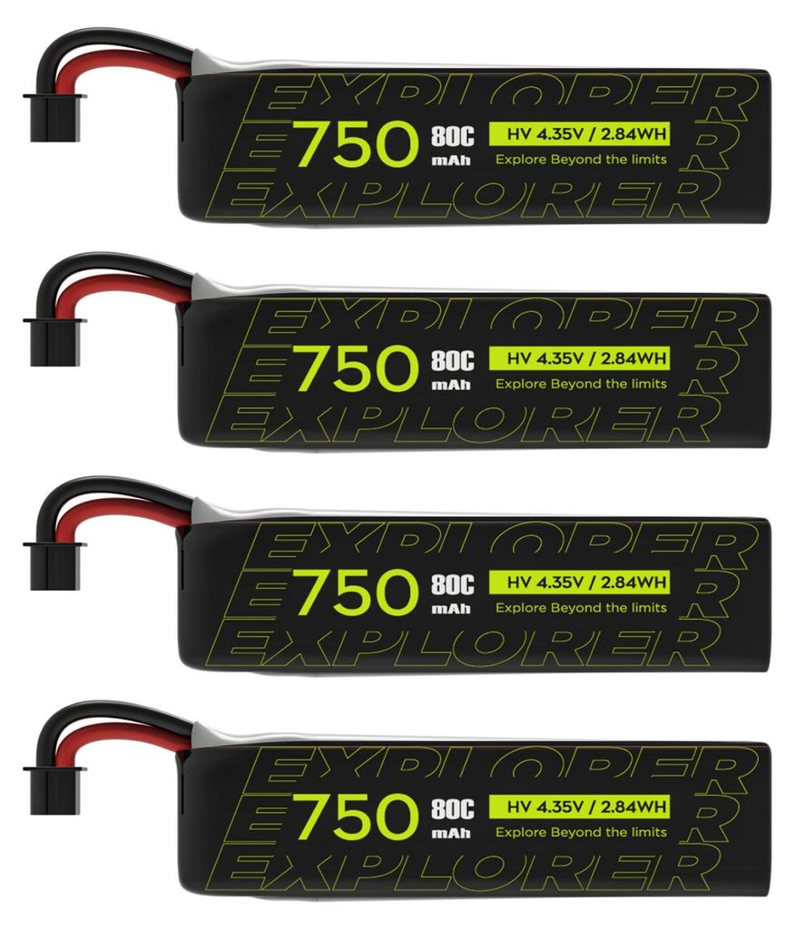 Batterie FLYWOO Explorer 750mAh 1S HV V2 mit A30-Anschluss Produktbild 