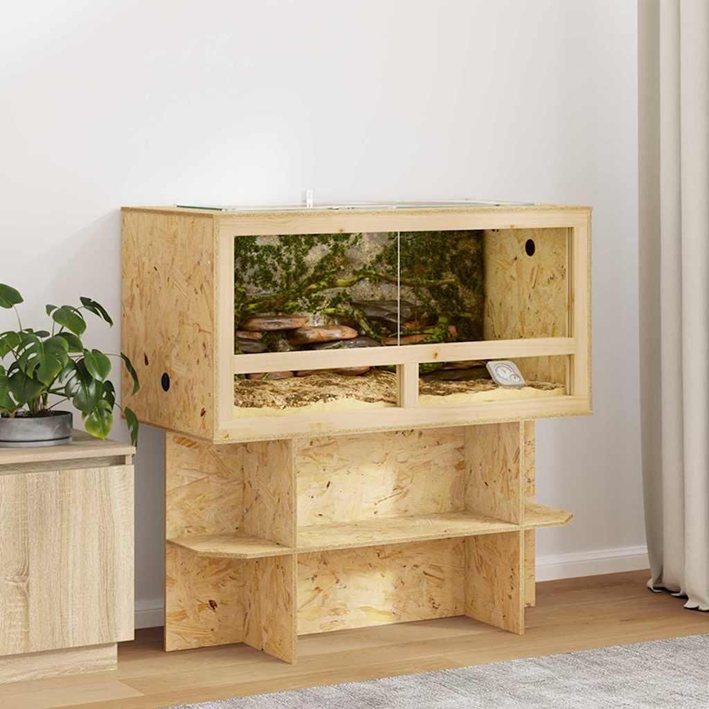 Eleganter Terrarium Braun 100 x 50 x 100 cm OSB GermanyMöbel 49952 - Terrarien