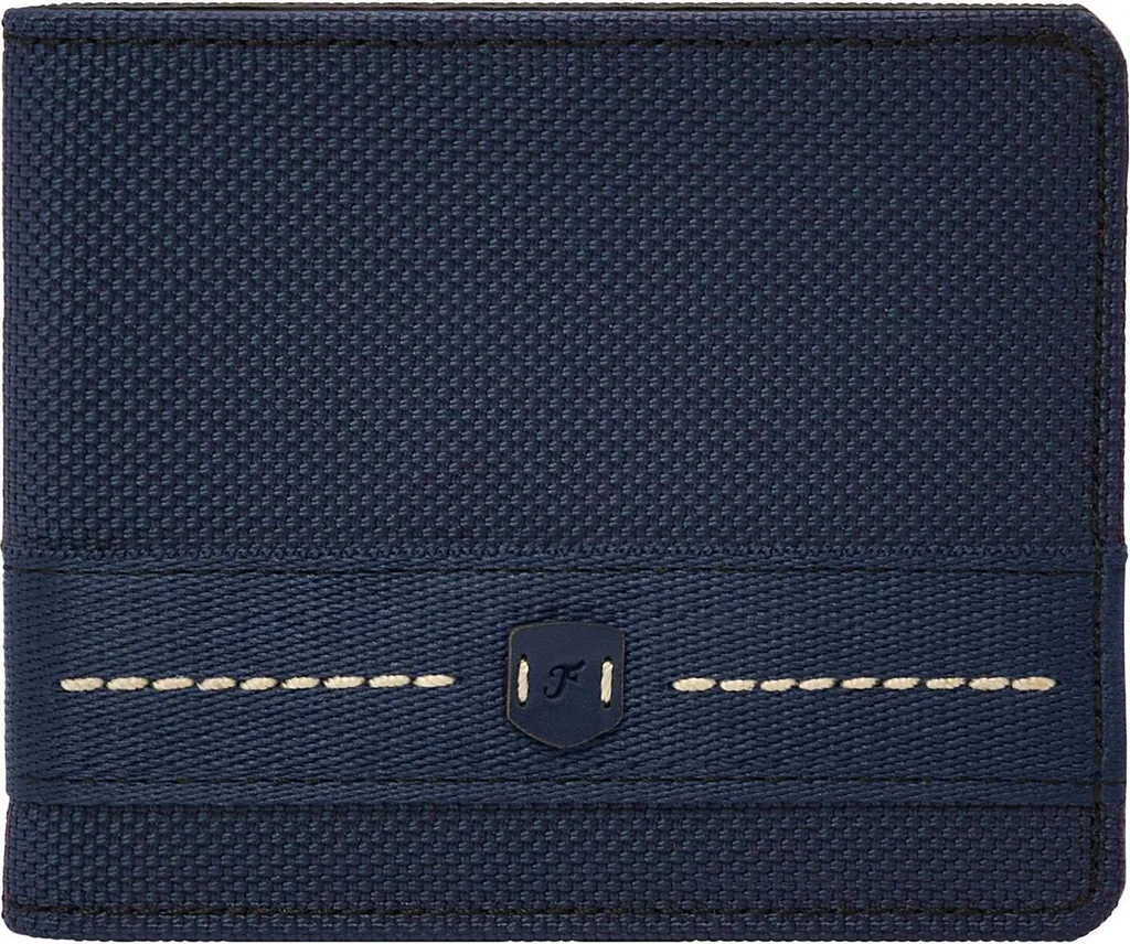 Porta Carte Credito Fossil Rowan Bifold: Blu Navy Anti-Pioggia