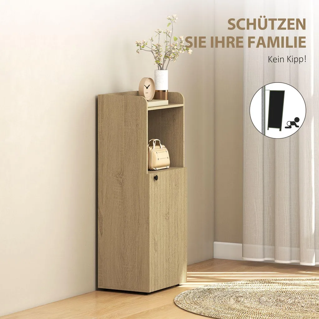 Rangement salle de bain compact chêne jaune, idéal petit espace 104 cm - 7