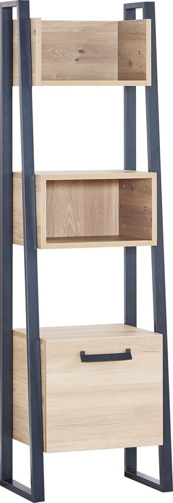 Standregal mit 1 Tür unten und 2 Boxen mit Metallgestell