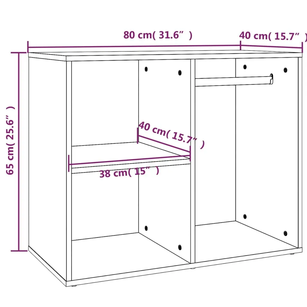 Mensola Toletta Bianca 80x40 cm | Angolo Beauty Legno Design Sospeso - 7