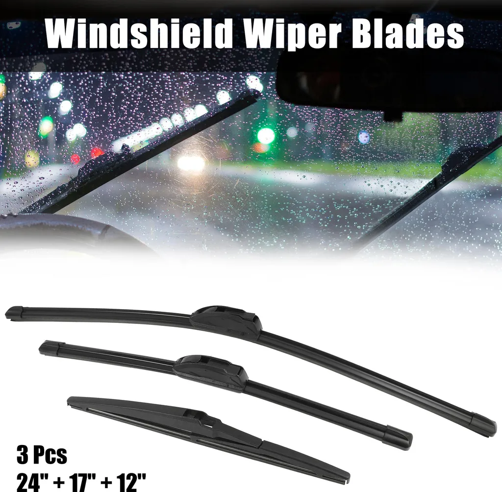 Essuie-Glace Conduite Sous la Pluie - 3 Balais Avant 24 17 12 Pcs