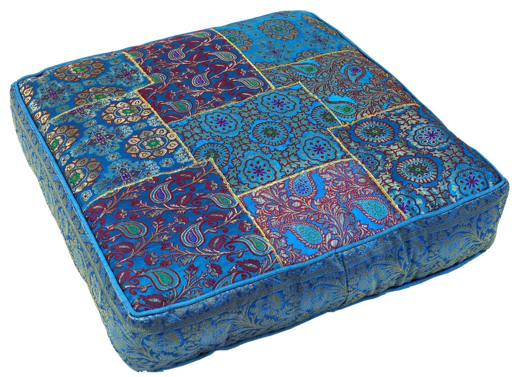 Orientalisches Eckiges Patchwork Kissen 50 cm, Sitzkissen, Produktbild 