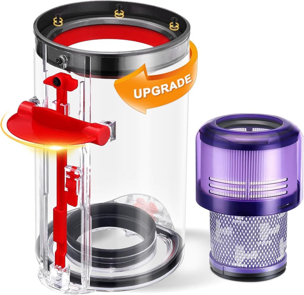 Staubsauger Staubbehälter für Dyson V11 V15 SV14 SV15 SV17 SV22, Teile-Nr. 970050-01 und Teile-Nr. 965443-01,Großen Behälter Mit HEPA Filter