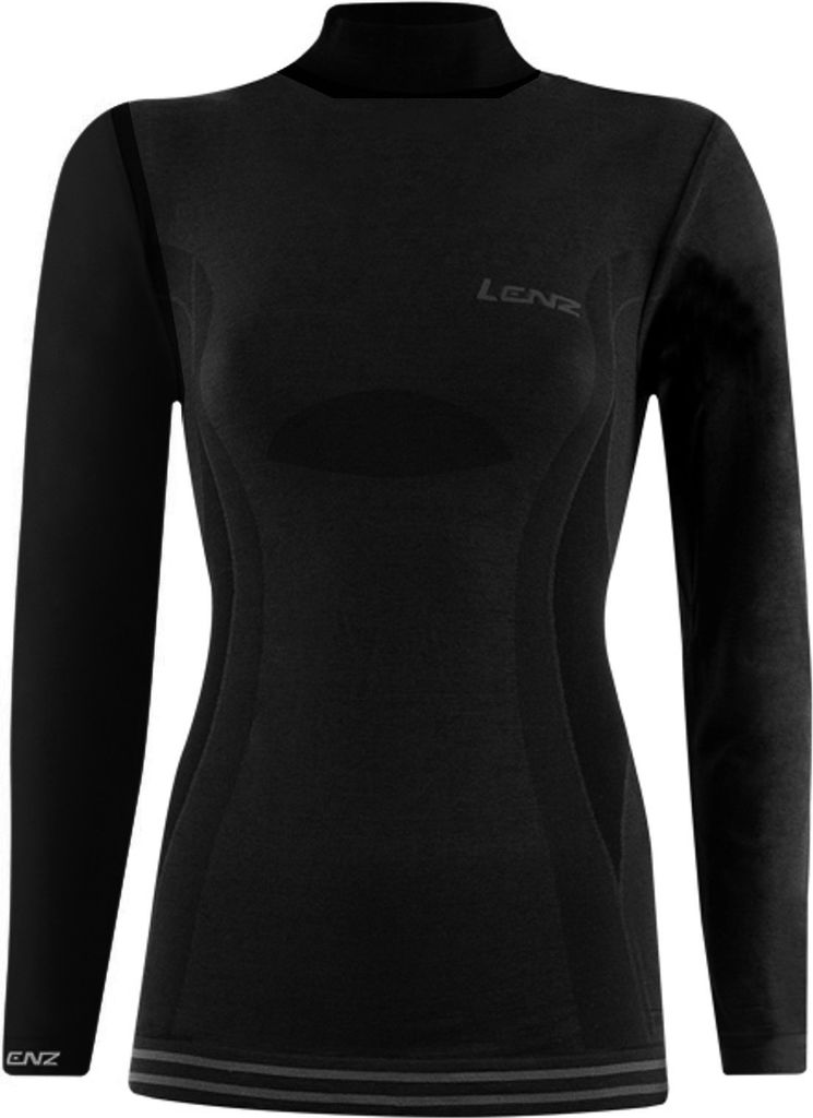 Lenz Damen Funktionsshirt Langarm 6.0 Merino , Schwarz, S