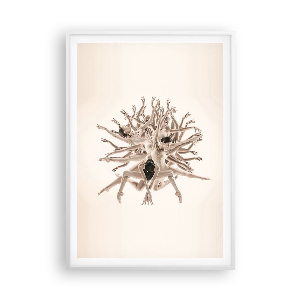 Gerahmtes Poster - Weißer Rahmen - Modern Stück Ballett - 70x100 cm - Wand Bild - Wanddeko - Wandbilder - Kunstposter - Wandposter - Bilderrahmen...