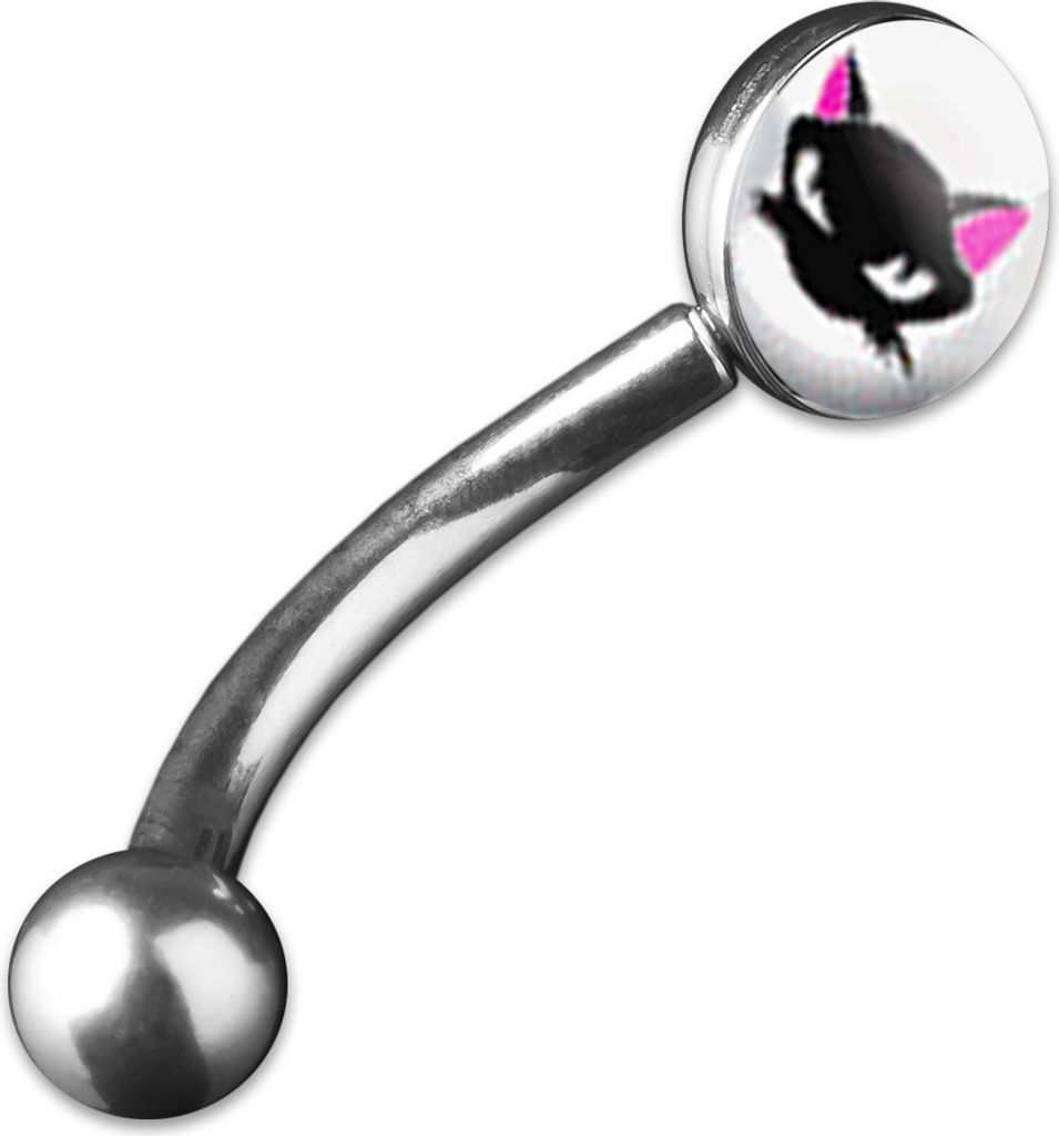 viva-adorno 1 Stück Piercing Banane Augenbrauenpiercing Produktbild 