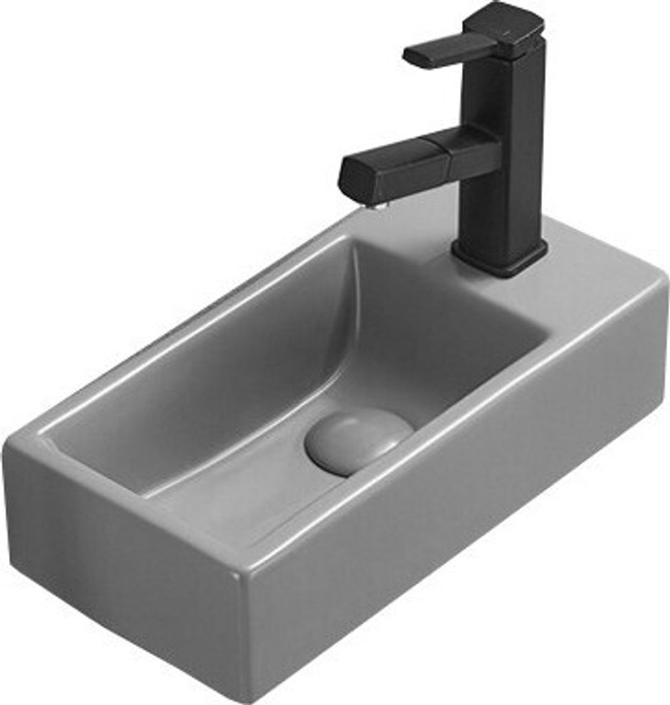 Mexen Inez umyvadlo na desku levé 40 x 20 cm, Světle matová Obrázek produktu 