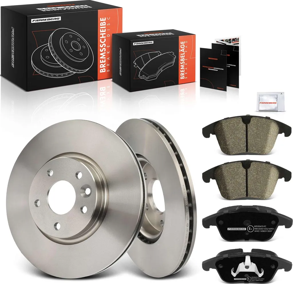 Disques de frein et plaquettes avant pour Ford Mondeo IV et Turnier