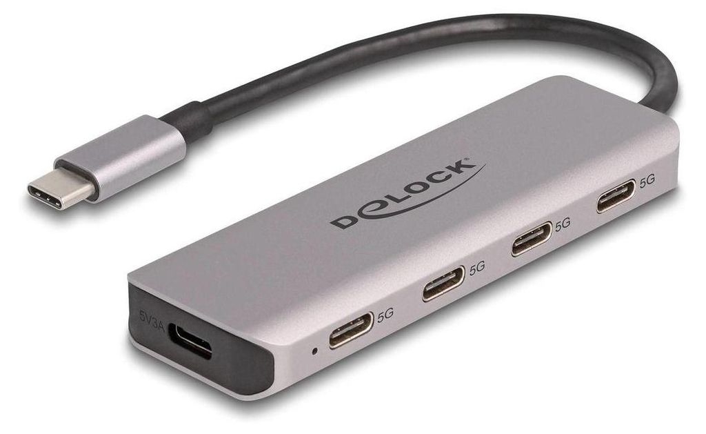 DELOCK USB 5 Gbps 4 Port USB Type-C Hub mit USB Type-C Immagine del prodotto 