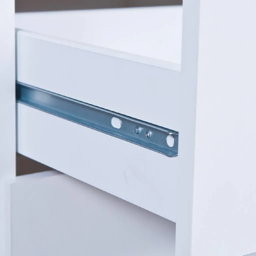 Dmora Cassettiera Dki 71x40x40h cm Bianco, 3 Cassetti Apertura Scorrevole