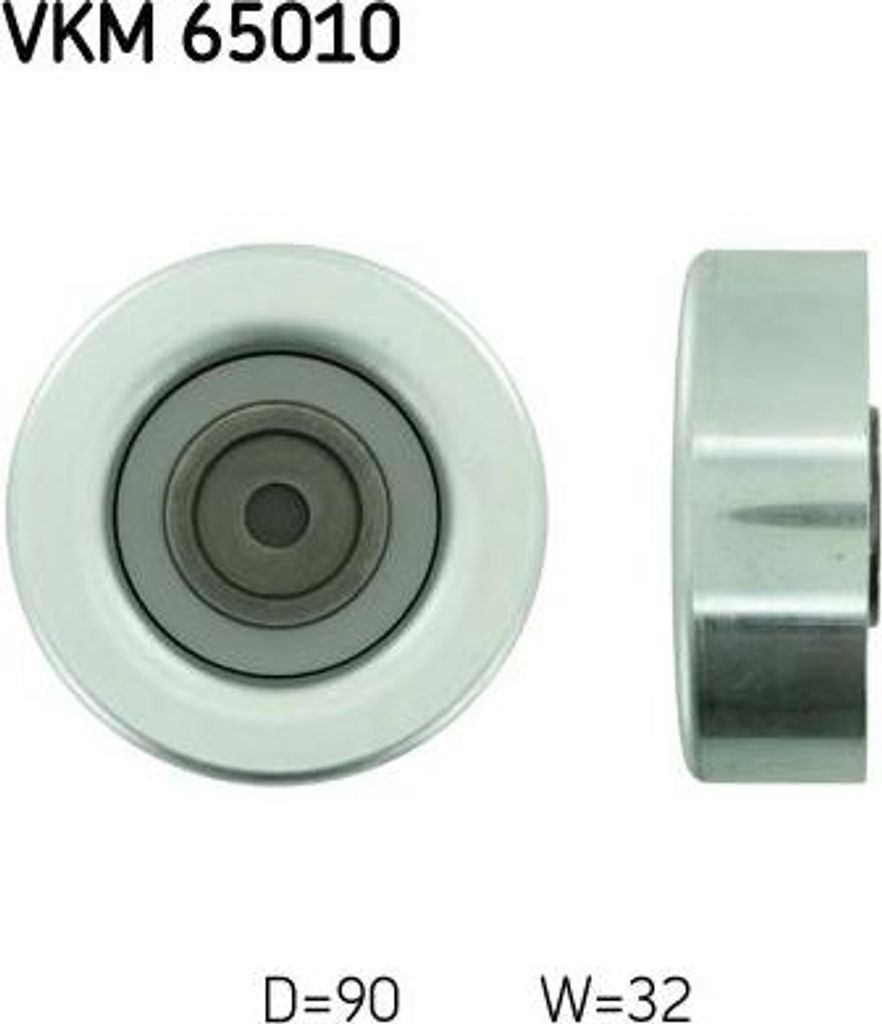 SKF VKM65010 Umlenk-/Führungsrolle, Keilrippenriemen OE MD374877 kompatibel mit Galant, Grandis, Lancer, Outlander