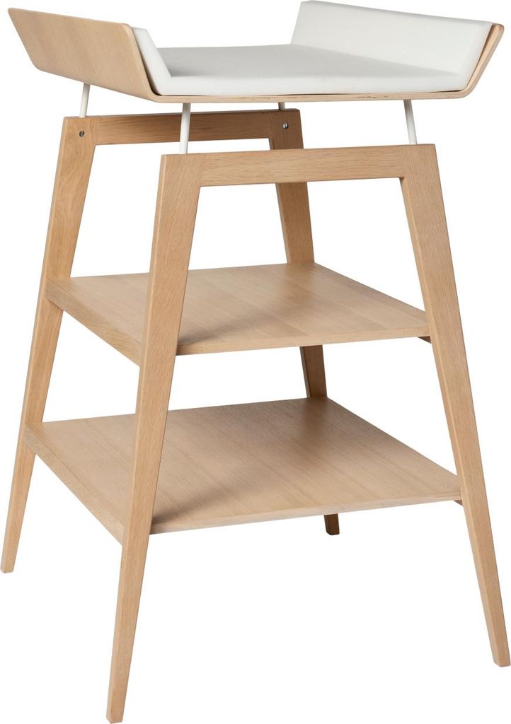 Leander Linea Wickeltisch inkl. Wickelauflage - Eiche | Babyzimmer dekorieren