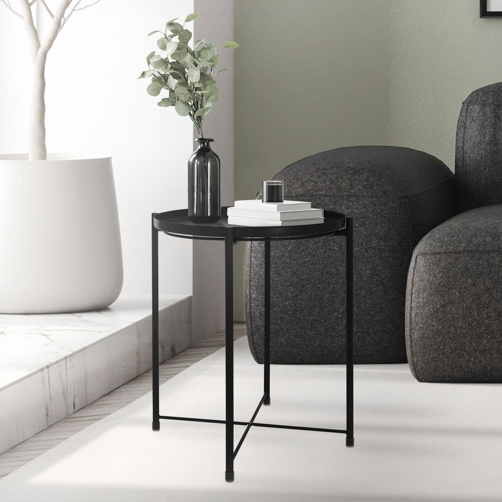 ML-Design Beistelltisch mit abnehmbarem Tablett, Ø 45x52 Produktbild 