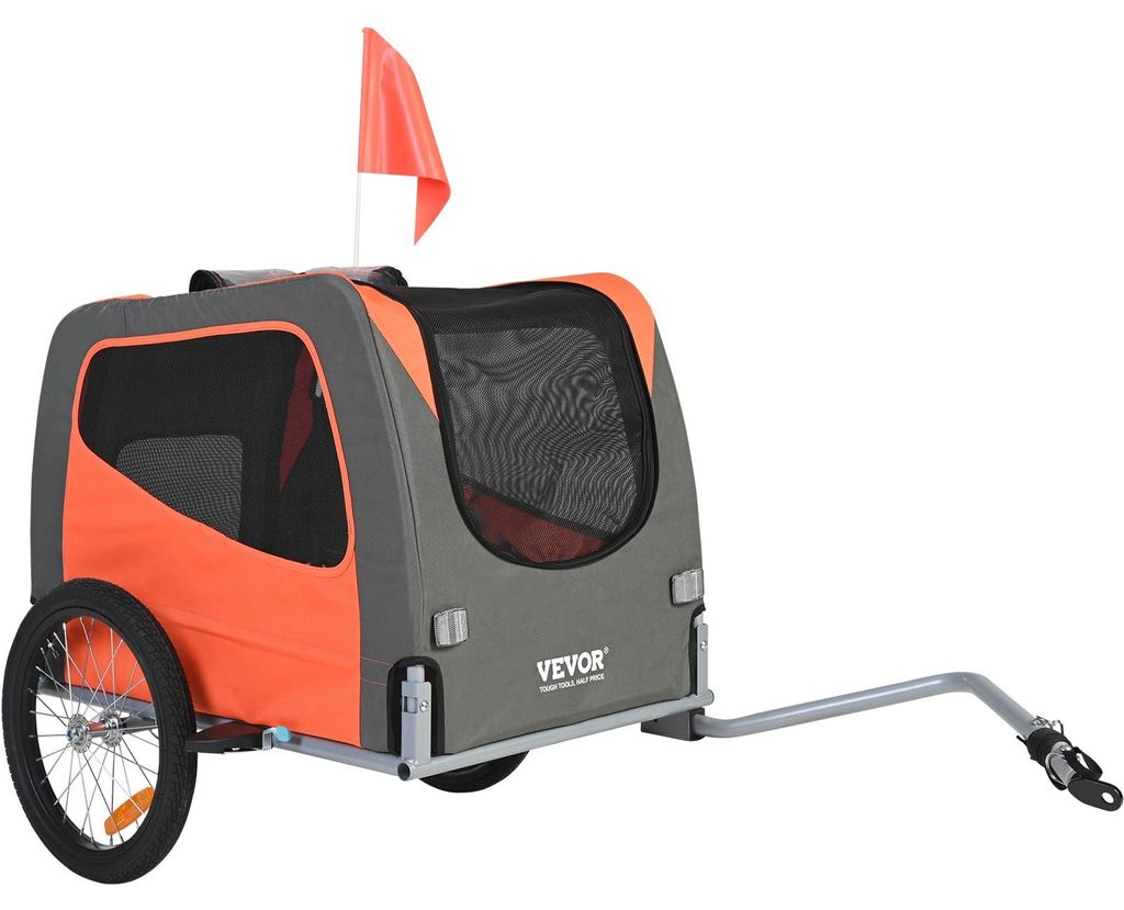 VEVOR Hondenkar 30 kg, Fietskar van koolstofstaal + 600D Productafbeelding 