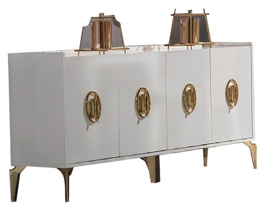 Sideboard Designer Lowboard Moderne Möbel Kommode Schrank Weiß Anrichte