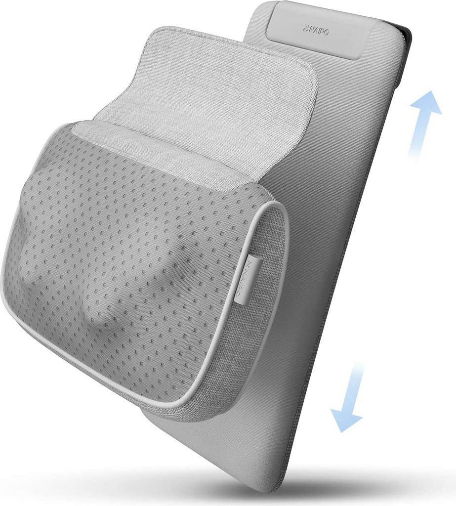 Naipo Shiatsu Nacken- und Rückenmassagegerät Massagekissen - Knetmassage mit Hitze, Deep Tissue Stuhl Massagegeräte für den unteren Rücken, Sc...