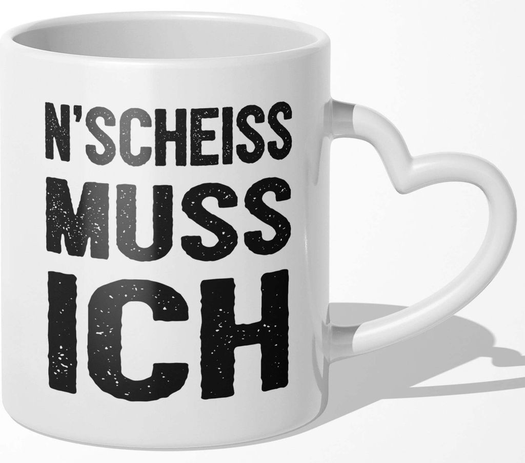 22Feels Lustige Tasse Büro Humor Spruch Wichteln Geschenk Secret Santa Arbeitskollege Kaffeetasse Witzig Männer Frauen (Herzhenkel Weiss)