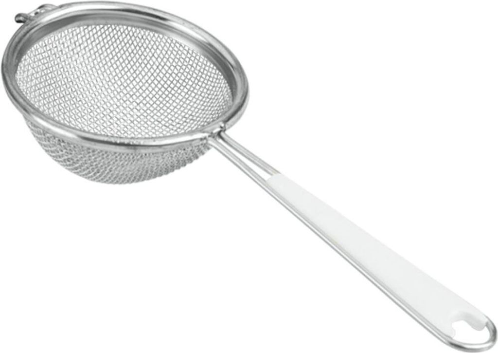 Kchensieb, fijnmazig, 10 cm aluminium met handgreepinlegsel Productafbeelding 