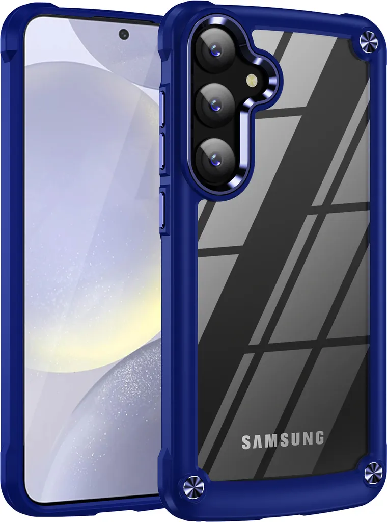 Cover Samsung S24 Hybrid Clear Blue - TPU+PC Shockproof Case