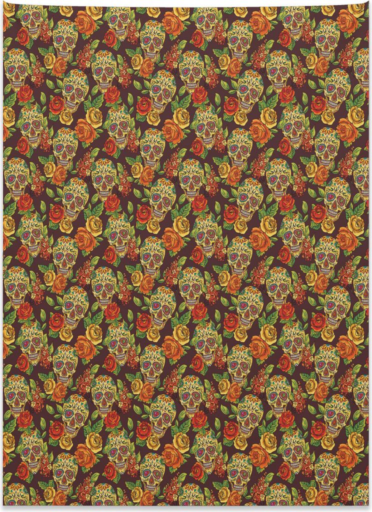 Abakuhaus Blumen Wandteppich, Diamant-Blumen-Blätter aus Weiches Mikrofaser Stoff Kein Verblassen Klare Farben Waschbar, 110 x 150 cm, Hellgrün O...