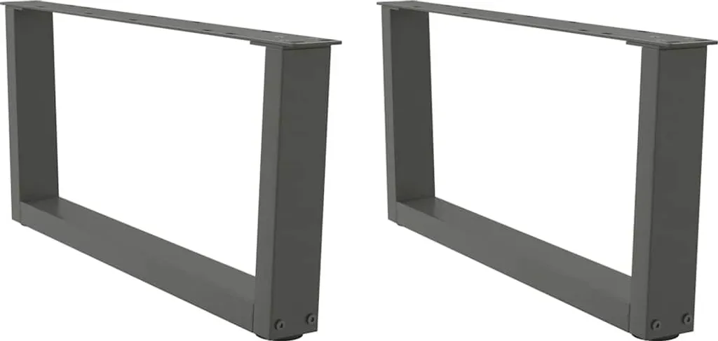 Gambe Tavolino Moderno a V Antracite 70 cm Acciaio - 2 pz DIY Design