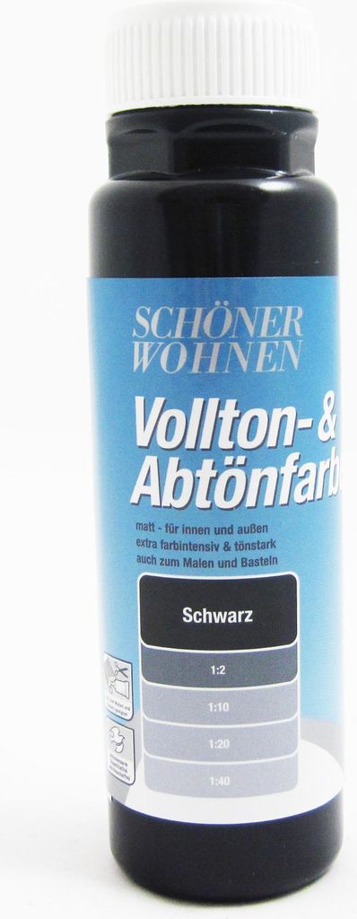 Voll- und Abtönfarbe Schwarz 125 ml