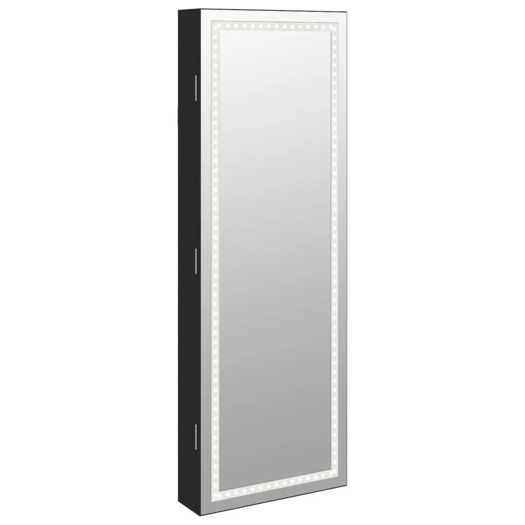 Armadio Gioielli vidaXL LED Nero da Muro - Mai Più Collane Annodate