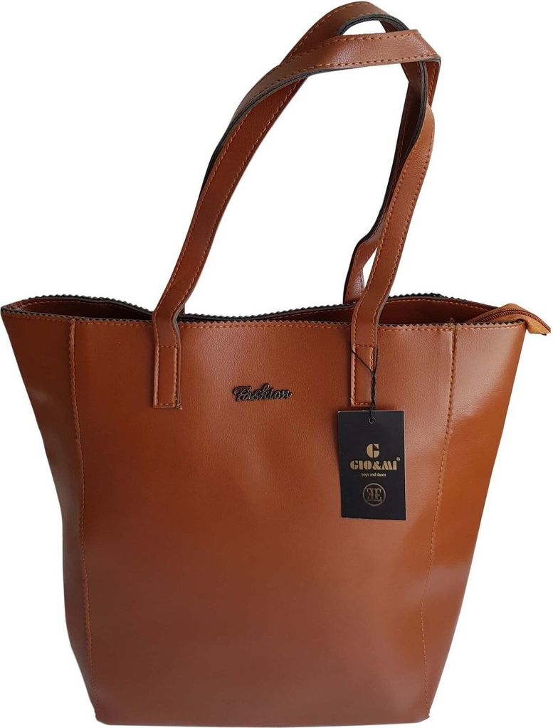 Damen Tasche Shopper Handtasche Kupferfarbe Schultertasche Produktbild 
