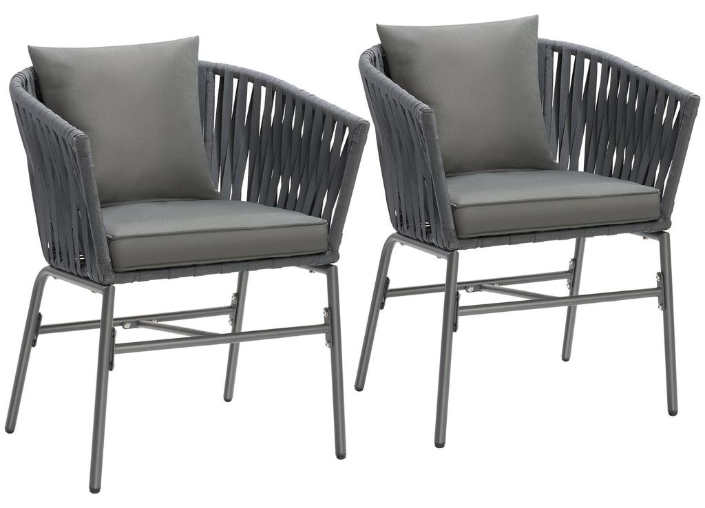 Ensemble de chaises VALEIRAS effet corde tressée - Lot de 2 Image du produit 