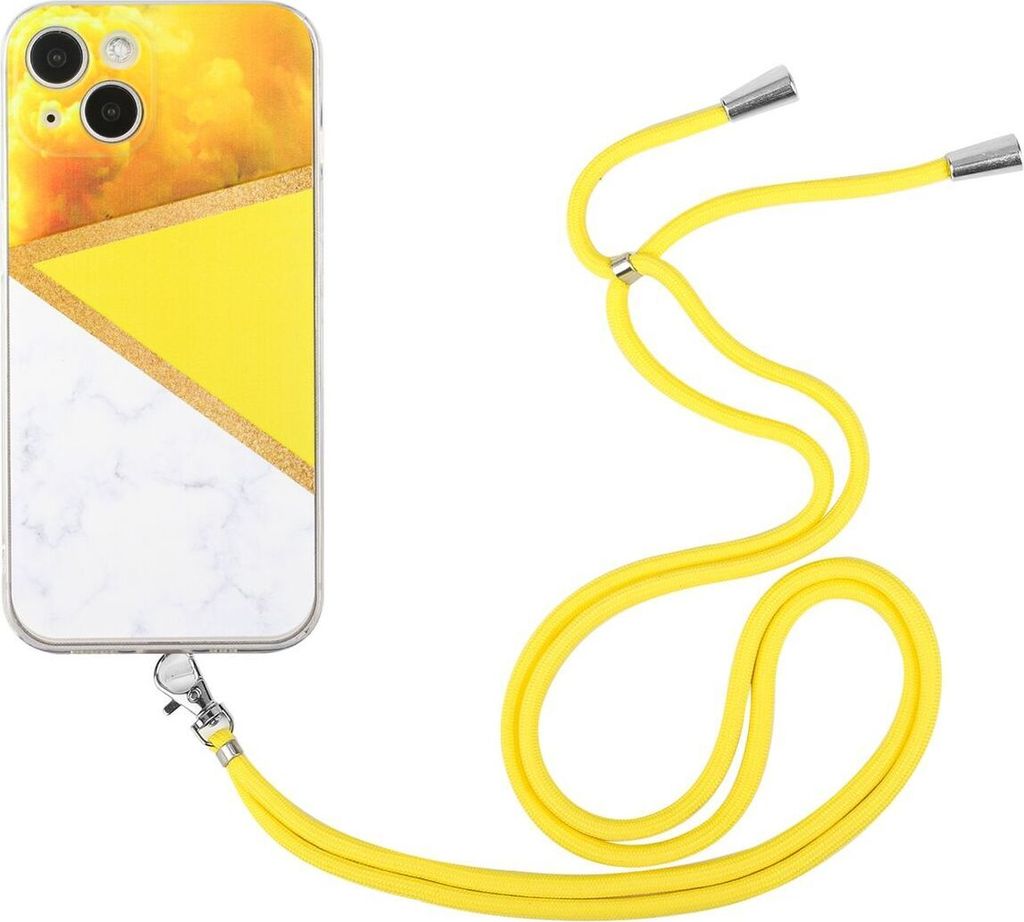 König Design Hülle kompatibel mit Apple iPhone 13 mini Kunststoff Handykette Cover - Case Handyhülle Gelb