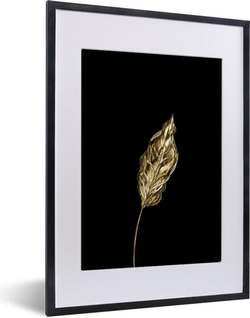 MuchoWow® MuchoWow® Gerahmtes Poster Schwarz und Gold - Produktbild 