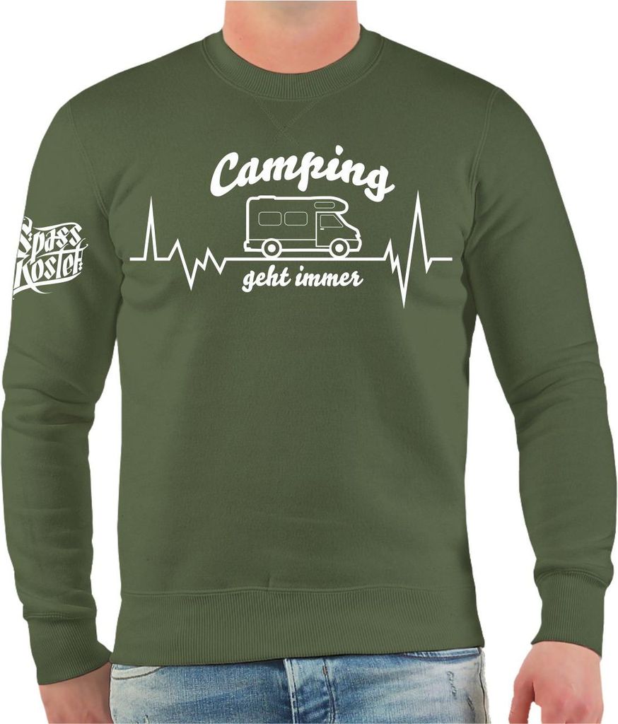 Herren Sweatshirt Wohnmobil Camping geht immer