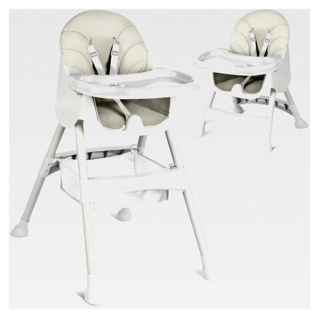 Hochstuhl Baby 3in1 Kinderhochstuhl Ab 6 Monaten Essstuhl Mit Sicherheitsgurt Klappbar Pflegeleicht Höhenverstellbares Gestell Mitwachsend Abnehmb...
