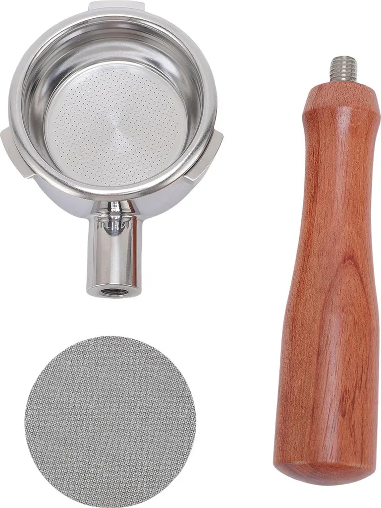 Améliorez votre espresso Petrus avec ce portafiltre 58mm sans fond inox